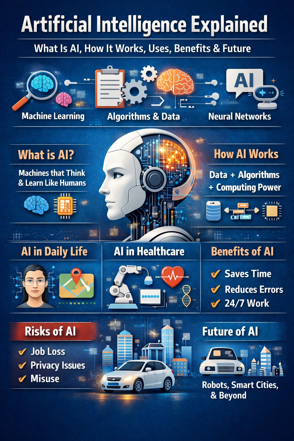 Artificial Intelligence Explained: What Is AI, How It Works, Uses, Benefits & Future